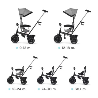 Kinderkraft Rowerek trójkołowy 5w1 FREEWAY grey melange