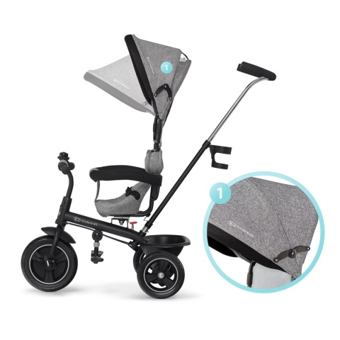 Kinderkraft Rowerek trójkołowy 5w1 FREEWAY grey melange