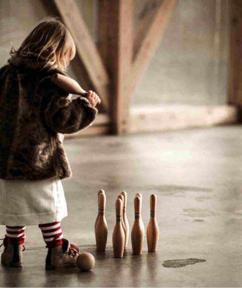 Drewniane Kręgle Wooden Story- Naturalne 10 szt.