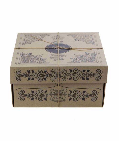 Drewniany Box do Sortowania Kształtów Wooden Story- Naturalny