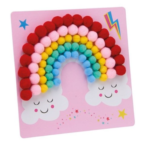 Floss & Rock Zestaw kreatywny Pom Pom Art - Tęczowe Wróżki