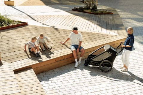 Hamax - przyczepka rowerowa Outback Next, podwójna, black