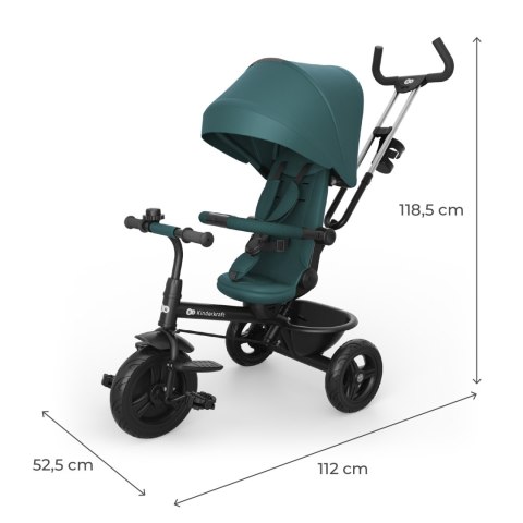 Rowerek trójkołowy 6w1 Kinderkraft Aston 2 Plus 9m+ Zielony