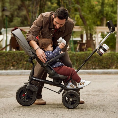 Rowerek trójkołowy 6w1 Kinderkraft Aston 2 Plus 9m+ Szary