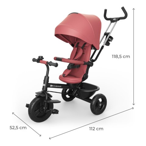 Rowerek trójkołowy 6w1 Kinderkraft Aston 2 Plus 9m+ Różowy