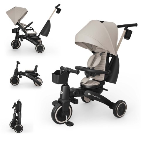 Rowerek trójkołowy 6w1 Kinderkraft Jazz 3 9m+ Beżowy