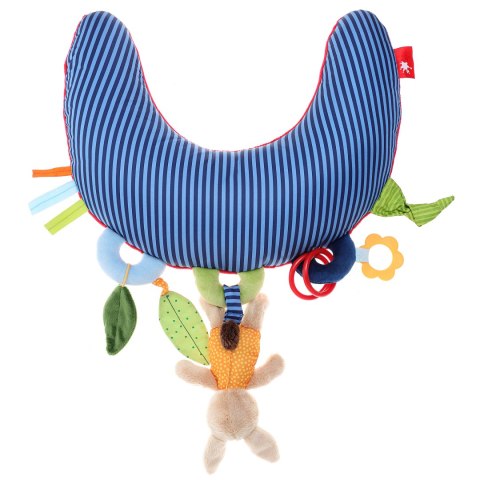 Poduszka do leżenia na brzuszku 37cm zabawka ruchowa grzechotka sigikid