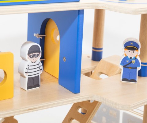 Drewniany komisariat policji z akcesoriami Viga