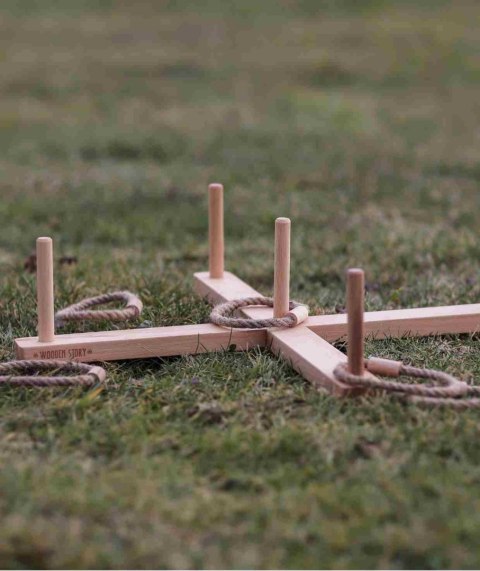 Wooden Story Drewniana Gra Rzut Pierścieniem - Kolorowa