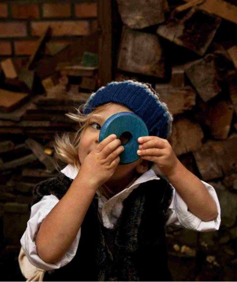 Wooden Story Drewniana Piramida Okrągła - Kolorowa