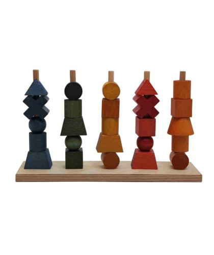 Wooden Story Drewniana Układanka Płotek - Kolorowa