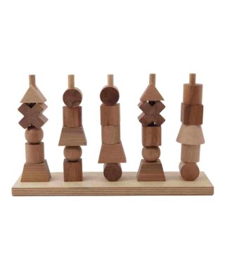 Wooden Story Drewniana Układanka Płotek - Naturalna