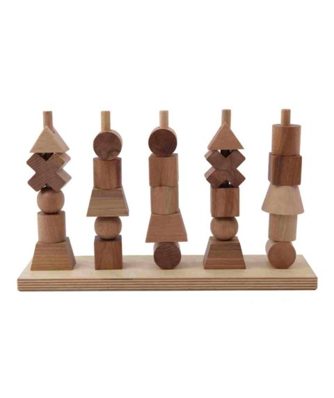 Wooden Story Drewniana Układanka Płotek - Naturalna
