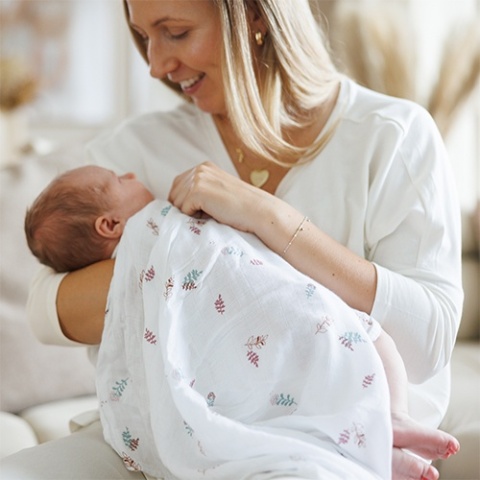 Naturalne pieluszki z włókien bambusa Natural Bamboo różowy Babyono