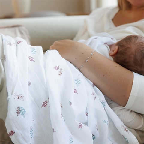 Naturalne pieluszki z włókien bambusa Natural Bamboo różowy Babyono