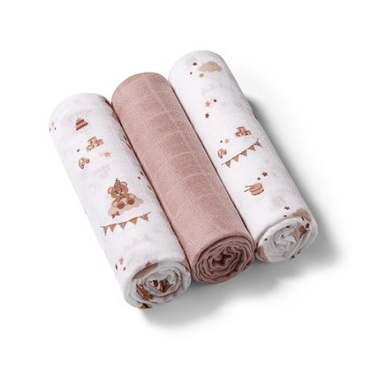 Naturalne pieluszki z włókien bambusa Natural Bamboo brązowy Babyono