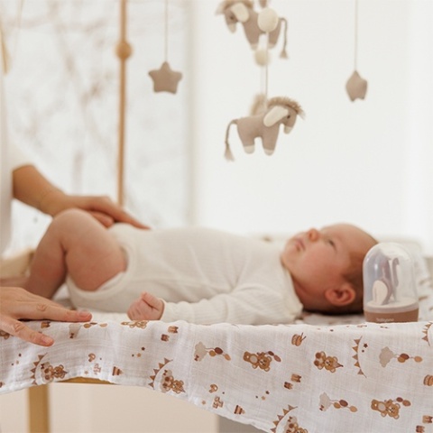 Naturalne pieluszki z włókien bambusa Natural Bamboo brązowy Babyono