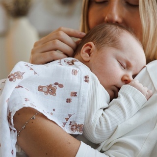 Naturalne pieluszki z włókien bambusa Natural Bamboo brązowy Babyono