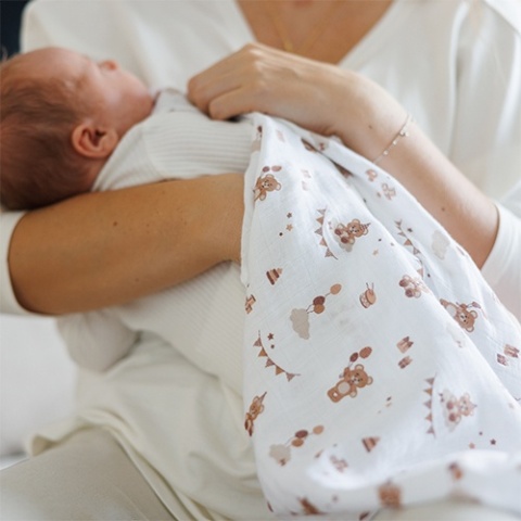 Naturalne pieluszki z włókien bambusa Natural Bamboo brązowy Babyono