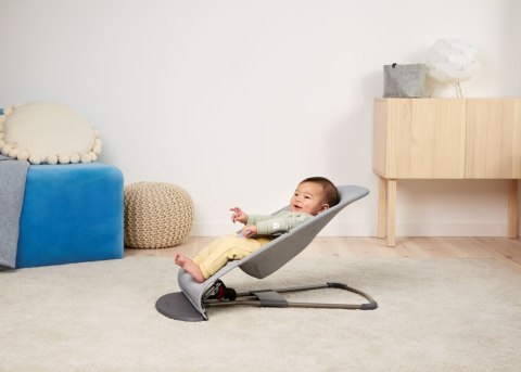 BABYBJORN - leżaczek BALANCE SOFT WOVEN/JERSEY Tri Fabric, jasny szary