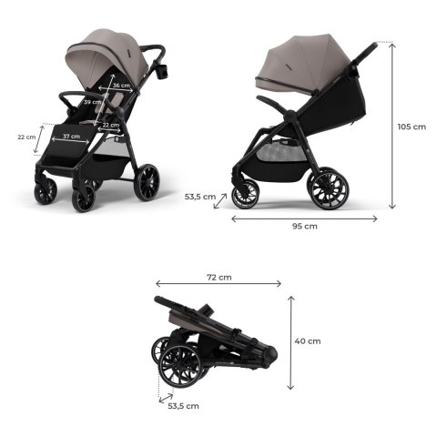 Wózek spacerowy Grande 2 sand beige Kinderkraft