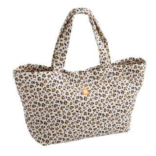 Stylowa torba muślinowa pikowana Leopard Sauthon