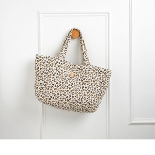 Stylowa torba muślinowa pikowana Leopard Sauthon