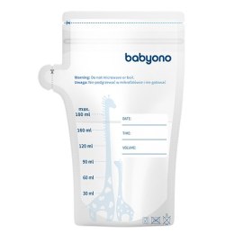 Babyono1084 Woreczki do przechowywania pokarmu 180ml.30szt.