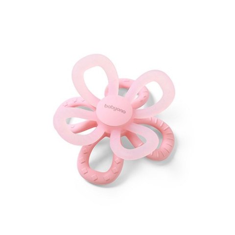 Gryzak silikonowy Flower różowy Babyono
