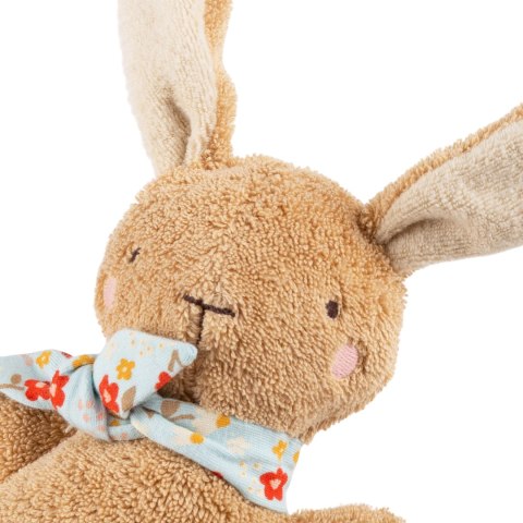 Pierwsza przytulanka z pozytywką bawełniany Króliczek brązowy 19 cm sigikid