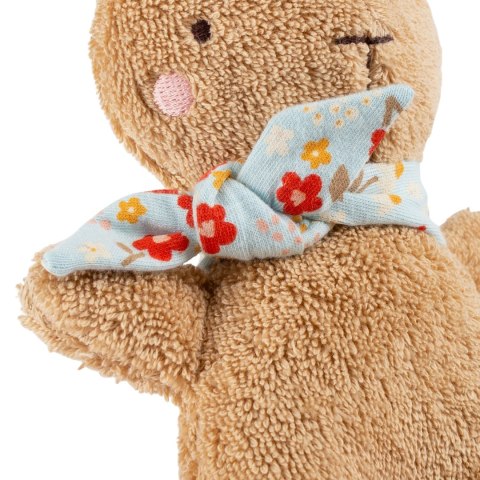 Pierwsza przytulanka z pozytywką bawełniany Króliczek brązowy 19 cm sigikid
