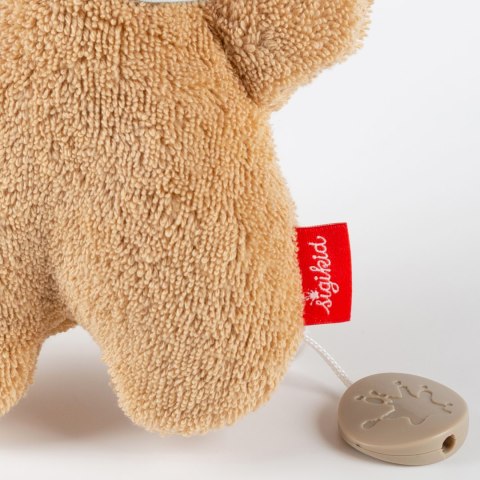 Pierwsza przytulanka z pozytywką bawełniany Króliczek brązowy 19 cm sigikid