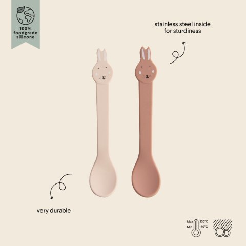 Silikonowe Łyżeczki 2 szt. - Królik Trixie Baby