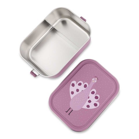 Duży stalowy lunch box - Paw Trixie Baby