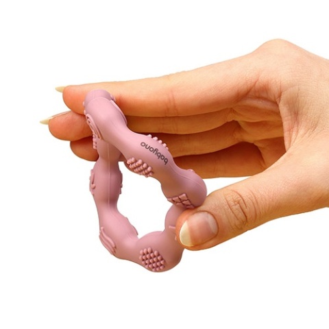 Gryzak silikonowy Babyono Ring beżowy