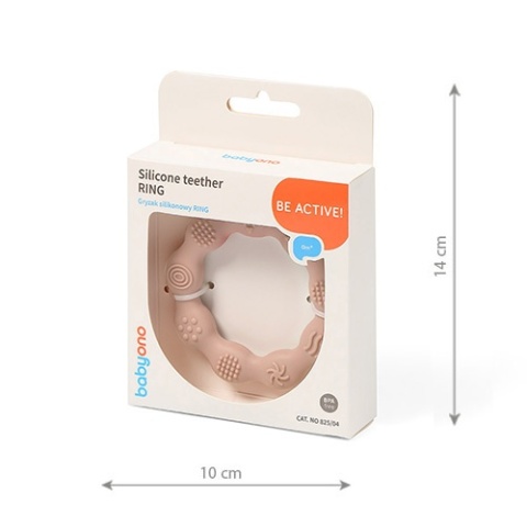 Gryzak silikonowy Babyono Ring beżowy