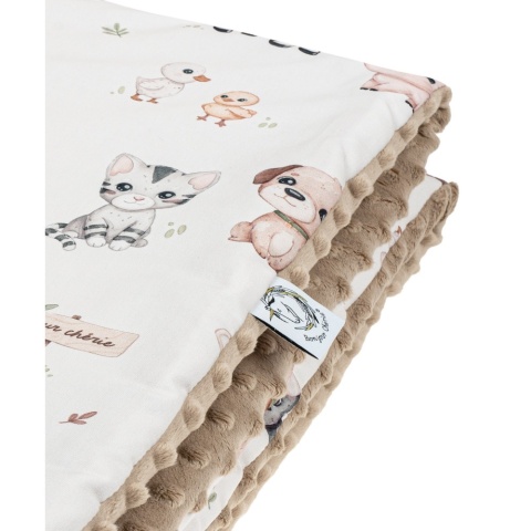 Kocyk Przedszkolaka Light bawełna minky 100x150 Farma