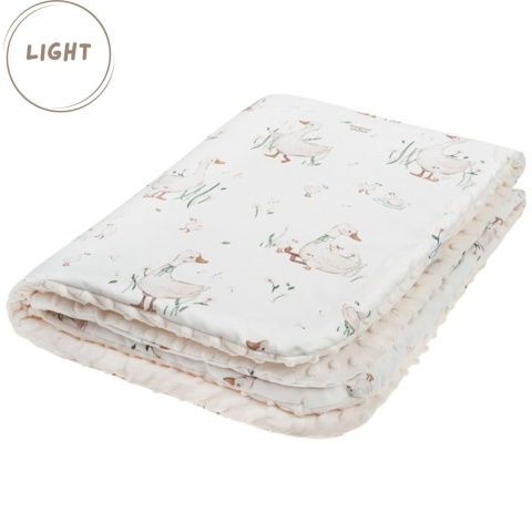 Kocyk Przedszkolaka Light bawełna minky 100x150 Gąski