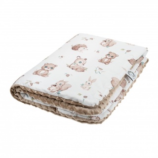Kocyk Przedszkolaka Light bawełna minky 100x150 Las