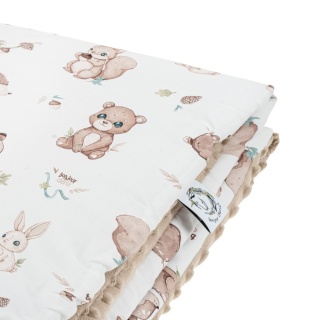 Kocyk Przedszkolaka Light bawełna minky 100x150 Las