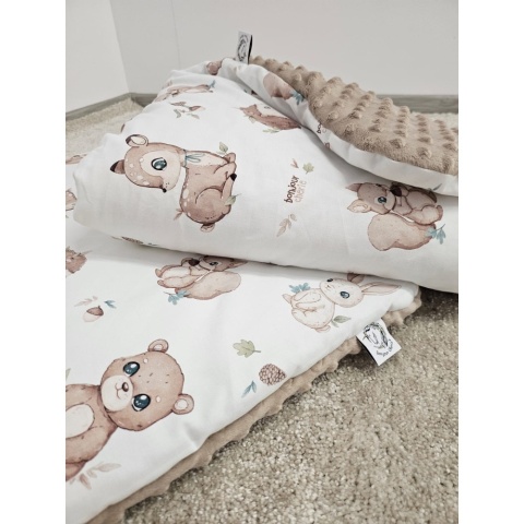 Kocyk Przedszkolaka Light bawełna minky 100x150 Las