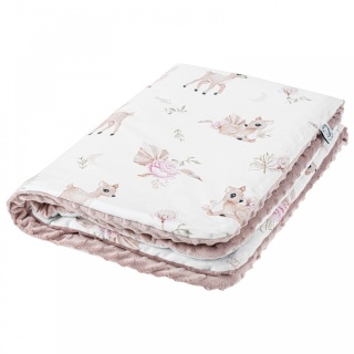 Kocyk Przedszkolaka Light bawełna minky 100x150 Sarenki
