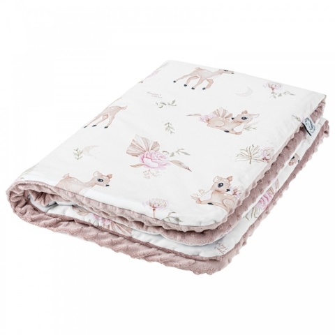 Kocyk Przedszkolaka Light bawełna minky 100x150 Sarenki