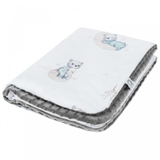 Kocyk Przedszkolaka Light bawełna minky 100x150 Misie