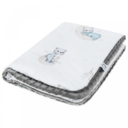 Kocyk Przedszkolaka Light bawełna minky 100x150 Misie