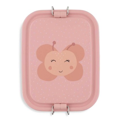 Mały stalowy lunch box - Motyl Trixie Baby