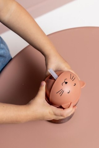 Bidon butelka ze słomką dla dziecka 9m+ - Kot Trixie Baby