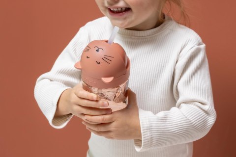 Bidon butelka ze słomką dla dziecka 9m+ - Kot Trixie Baby