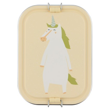 Duży stalowy lunch box - Jednorożec Trixie Baby