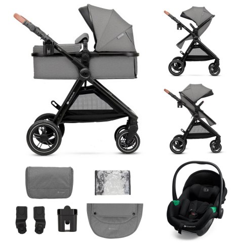 Wózek wielofunkcyjny ESME Pro 3w1 Moonlight Grey + Mink Pro 2 Kinderkraft